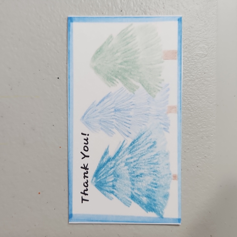 Original Art Work by Seller Winter Trees Business Thank You Cards  50pk